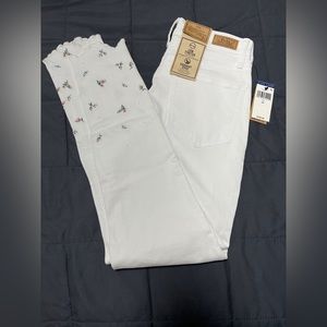 POLO RALPH LAUREN TOMPKINS SKINNY HIGH RISE ANKLE JEANS White*NWT